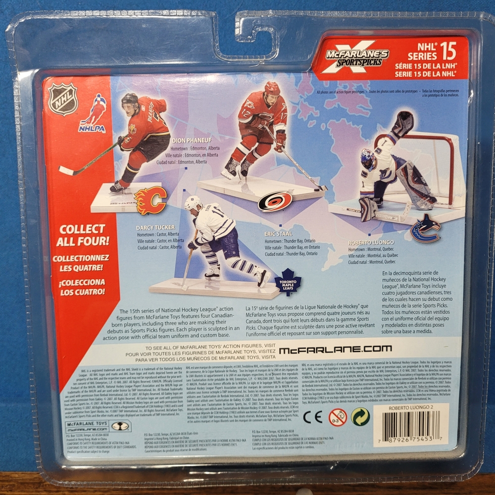 Roberto Luongo McFarlane NHL Series 15 Action Figure